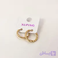 گوشواره زنانه ژوپینگ مدل حلقه‌ای پیچ (آبکاری طلا)