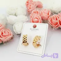گوشواره زنانه ژوپینگ طرح رولکس آبکاری طلا و رنگ ثابت