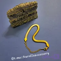 دستبند ماری طلایی استیل (طرح طلا، رنگ ثابت و ضد حساسیت)