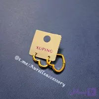 گوشواره قلبی ژوپینگ (Xuping) رنگ ثابت و ضد حساسیت طرح طلا