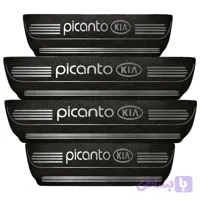 برچسب پارکابی خودرو مهدیار طرح چرم کد pka1035 مناسب برای کیا پیکانتو بسته 4 عددی تولیدی مستر لوکسینو