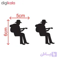 استیکر کلید پریز طرح مرد گیتار زن بسته 2 عددی تولیدی مستر لوکسینو