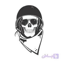 استیکر دیواری مدل Skull Pilot کد Sk001 تولیدی مستر لوکسینو