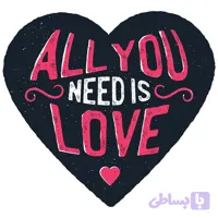 استیکر لپ تاپ وی وین آرت طرح All You Need is Love مدل P47 تولیدی مستر لوکسینو