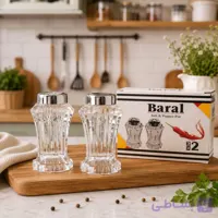 نمکدان اکرولیک نگینی پایه‌دار(2 عدد)
