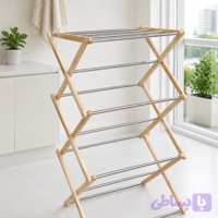 بندرخت چوبی آکاردئونی ساده