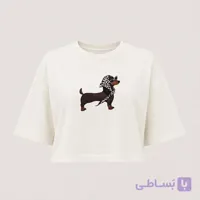 تیشرت باکسی لش زنانه داگ
