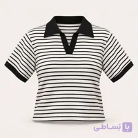 پولوشرت راه راه زنانه زارا مشکی
