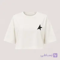 تیشرت باکسی زنانه گلدن گوس مشکی
