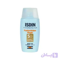 فلوئید ضدآفتاب بدون رنگ ایزدین SPF50 مدل Fusion Water Magic ‌مناسب انواع پوست، حجم 50 میلی‌لیتر اصل