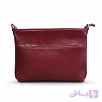 کیف دوشی زنانه زرشکی مدل ساوانا