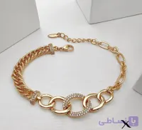 دستبند زنانه ژوپینگ کد 1117 | طلایی با آبکاری طلا 18 عیار