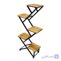 استند گلدان پایه دار 5 طبقه طرح زیگزاگی مدل S1