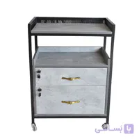 ترولی آرایشگاهی چرخدار با دو کشوی قفلدار مدل D5