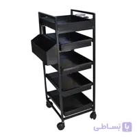 ترولی آرایشگاهی 4 کشویی فلزی چرخدار مدل D13