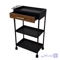 ترولی آرایشگاهی سه طبقه تک کشو مدل D6