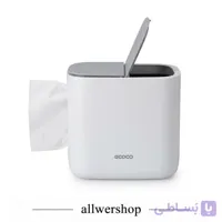 جا دستمال کاغذی و سطل زباله رومیزی ECOCO مدل KIT-531 دوکاره | جا دستمالی و سطل زباله رومیزی