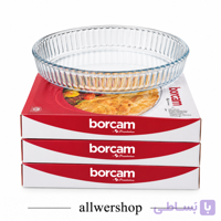 تابه پیرکس گرد Borcam مدل 59044 پاشاباغچه | ظرف پیرکس فر و مایکروویو ۲۶ سانتی
