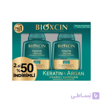 پک 2 عددی شامپو ضد ریزش و ترمیم کننده بیوکسین کراتین و آرگان