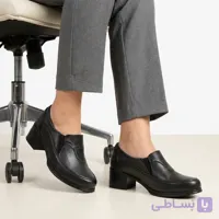 کفش طبی زنانه پاشنه پهن اداری مدل خفاشی