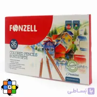 مداد رنگی 36 رنگ جعبه فلزی