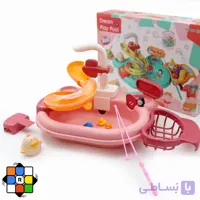 پارک آبی رومیزی کودک با سرسره و ماهیگیری