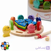بازی آموزشی مونته سوری پایه اشکال هندسی 4 ستون