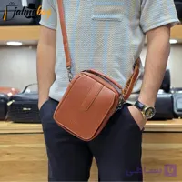 کیف دوشی دستی کوچک چرم صنعتی ضد خش کد 2202