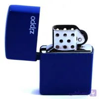 فندک بنزینی طرح ZIPPO آبی | طراحی کلاسیک، بدنه برنجی مقاوم