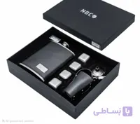فلاسک استیل جیبی چهار شات از برند آن بی سی