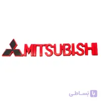 آرم خودرو مدل میتسوبیشی وارداتی فلزی رنگ قرمز