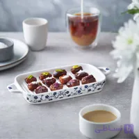 خرما خوری مستطیل شکوفه ابی