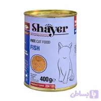 کنسرو پته گربه بالغ شایر با طعم ماهی ۴۰۰ گرم (Shayer Pate Adult Wet Cat Food with Fish Flavor)