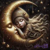نقاشی الماسی طرح ماه مهربون - سایز ۴۰ در ۵۰ | ترندتوی
