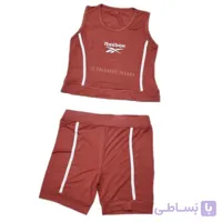 عمده پک 10 عددی (5 رنگ) – ست تاپ وشورتک زنانه چاپ طرح reebok