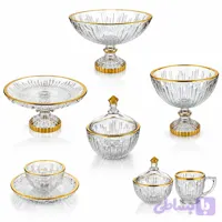 سرویس پذیرایی بلور پیانو طلامات 6 نفره