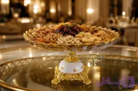 شیرینی خوری جنوا ارغوانی طلامات پایه سلطنتی