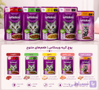 پوچ گربه ویسکاس (Whiskas) – طعم‌های متنوع