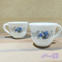 فنجان آرکوپال کد 120 فنجان گل آبی چایی پذیرایی مارک پارس اپال دست 6 تایی