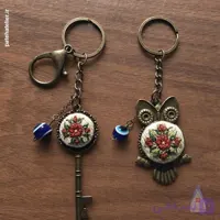 جاکلیدی پته دوزی طرح گل انار