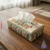 کاور پته دوزی دستمال کاغذی طرح نیلا