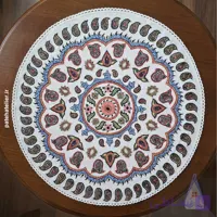 رومیزی پته دوزی طرح باغ بته جقه