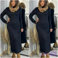 ماکسی یقه اسکی بافت مناسب زیر پالتو و پافر