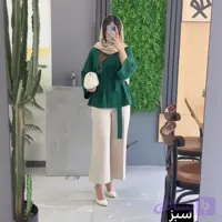 کت و شلوار زنانه شنیز مازراتی درجه یک عیدانه قد مانتو 72