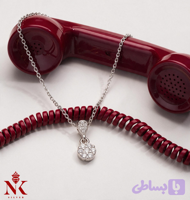 پلاک نقره عیار ۹۲۵ (بدون زنجیر) مینیمال فلاور گرد ریز ایتالیایی GTA با آبکاری طلا