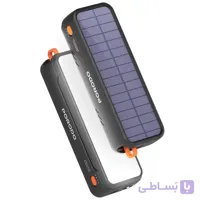 پاوربانک خورشیدی پورودو 20000mAh مدل PDPBAS149BK با شارژ سریع 22.5W