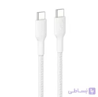 کابل USB-C به USB-C بلکین BoostCharge Pro، روکش بافته‌شده، توان ۶۰ وات، طول ۱ متر