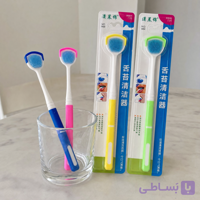 مسواک و زبان پاک کن سیلیکونی اورجینال مدل N888 | گجت تخصصی رفع بوی بد دهان و لایه‌برداری زبان