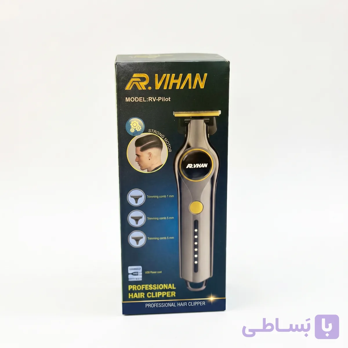 ماشین اصلاح سر و صورت و خط زن شارژی ویهان R.VIHAN مدل RV-Pilot اورجینال