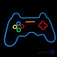 تابلو نئون فلکسی طرح «دسته بازی» (ابعاد ۴۵ × ۲۸ سانتی‌متر)